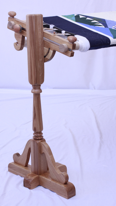 Quiltrahmen 4-Stangensystem "Love" Eiche - Gedrechselter Stiel bis 3 Meter