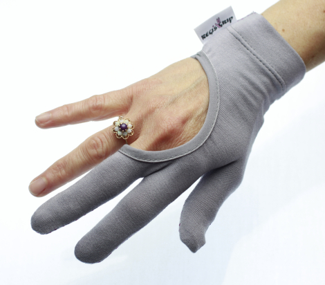 Regis Grip Machine Quilting Gloves -- gray -- M