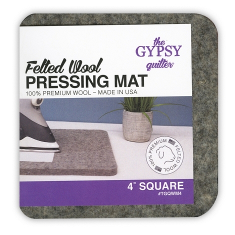 Felted wool pressing mat- Wollfilzbügelmatte 4" x 4" - 10 x 10 cm