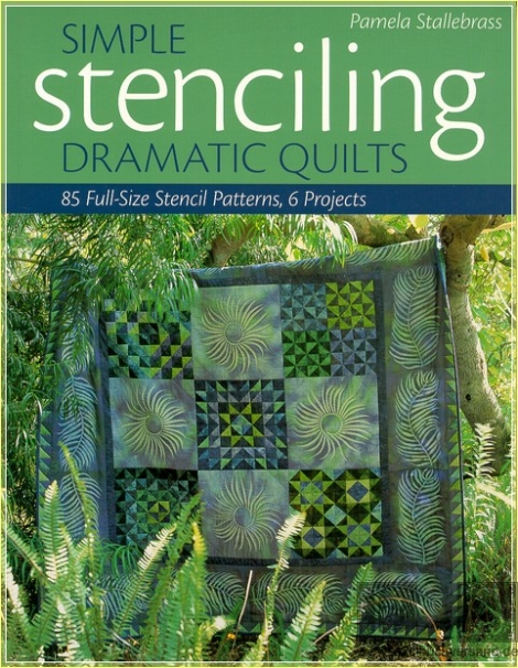 Simple stenciling-dramatic quilts