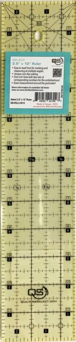 Quilters Select Anti-Rutsch-Lineal 2,5 x 12 inch